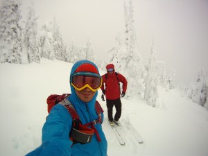 Eric and Stano skiing in Nelson BC